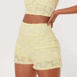 Broderie Anglaise High Waisted Shorts
